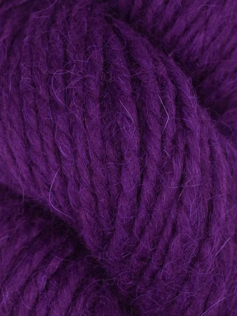 Close-up of a ball of purple yarn
