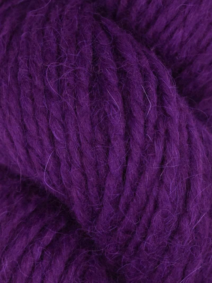 Close-up of a ball of purple yarn