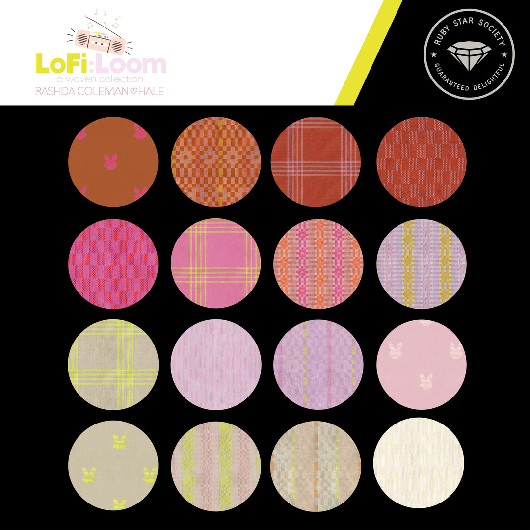 Pre-Order - LoFi Loom Wovens - Tattersome - Vivid Pink - RS1141 12