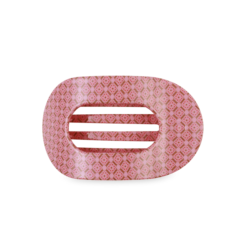 Pink decorative clip with a white background