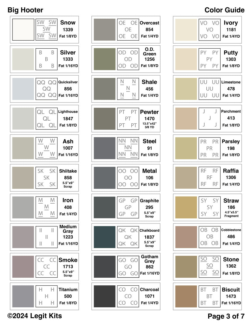 Big Hooter Quilt Kit