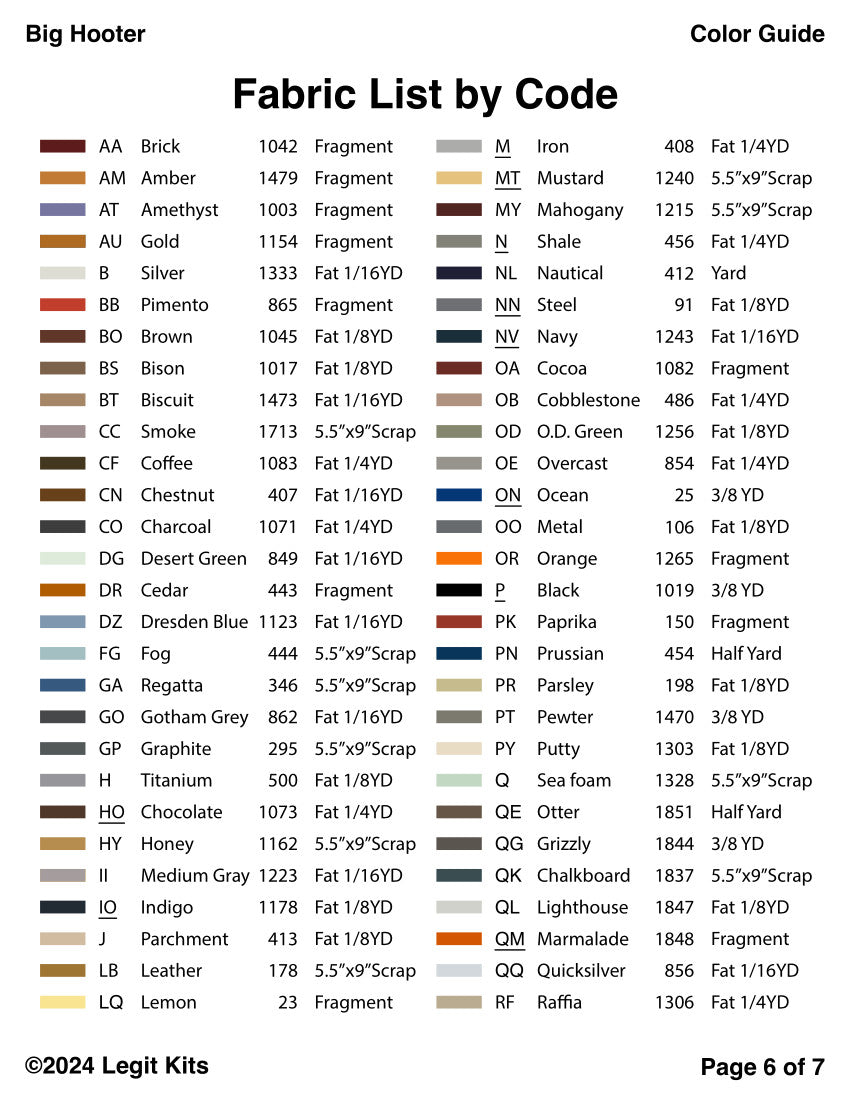 Big Hooter Quilt Kit