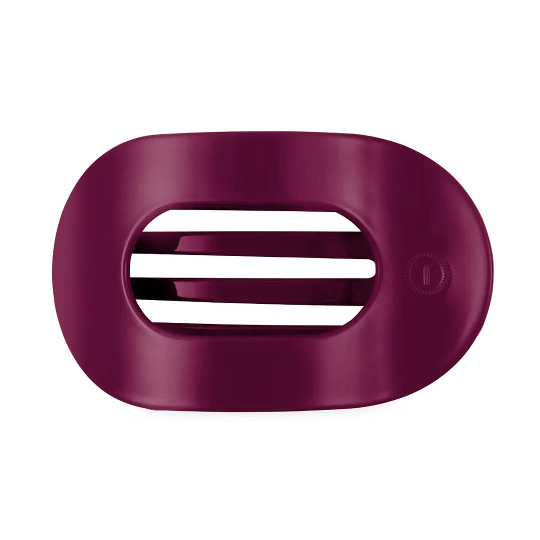 Flat Round Hair Clip - Mulberry - Small