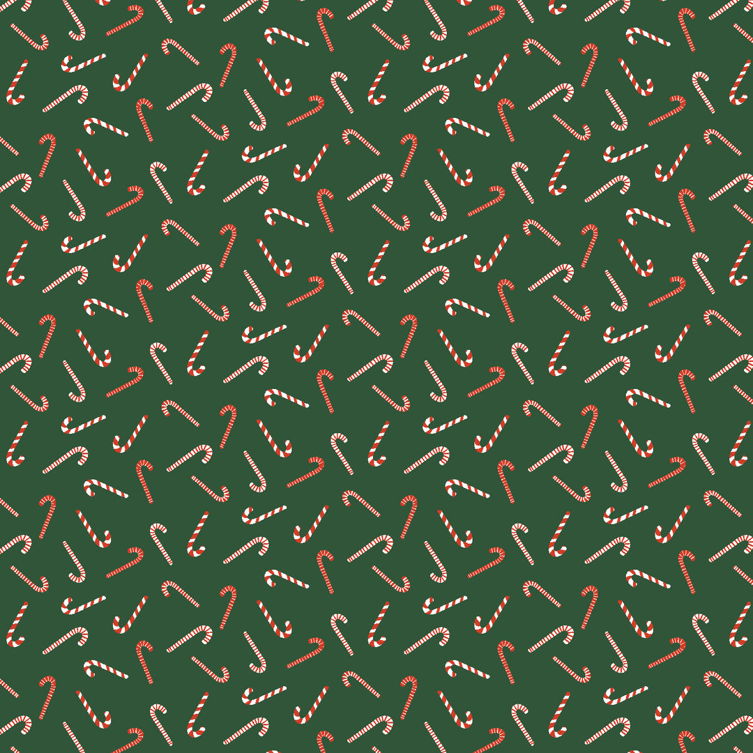 Christmas Lane - Candy Cane Toss Hunter Green - RJ6144-HG4