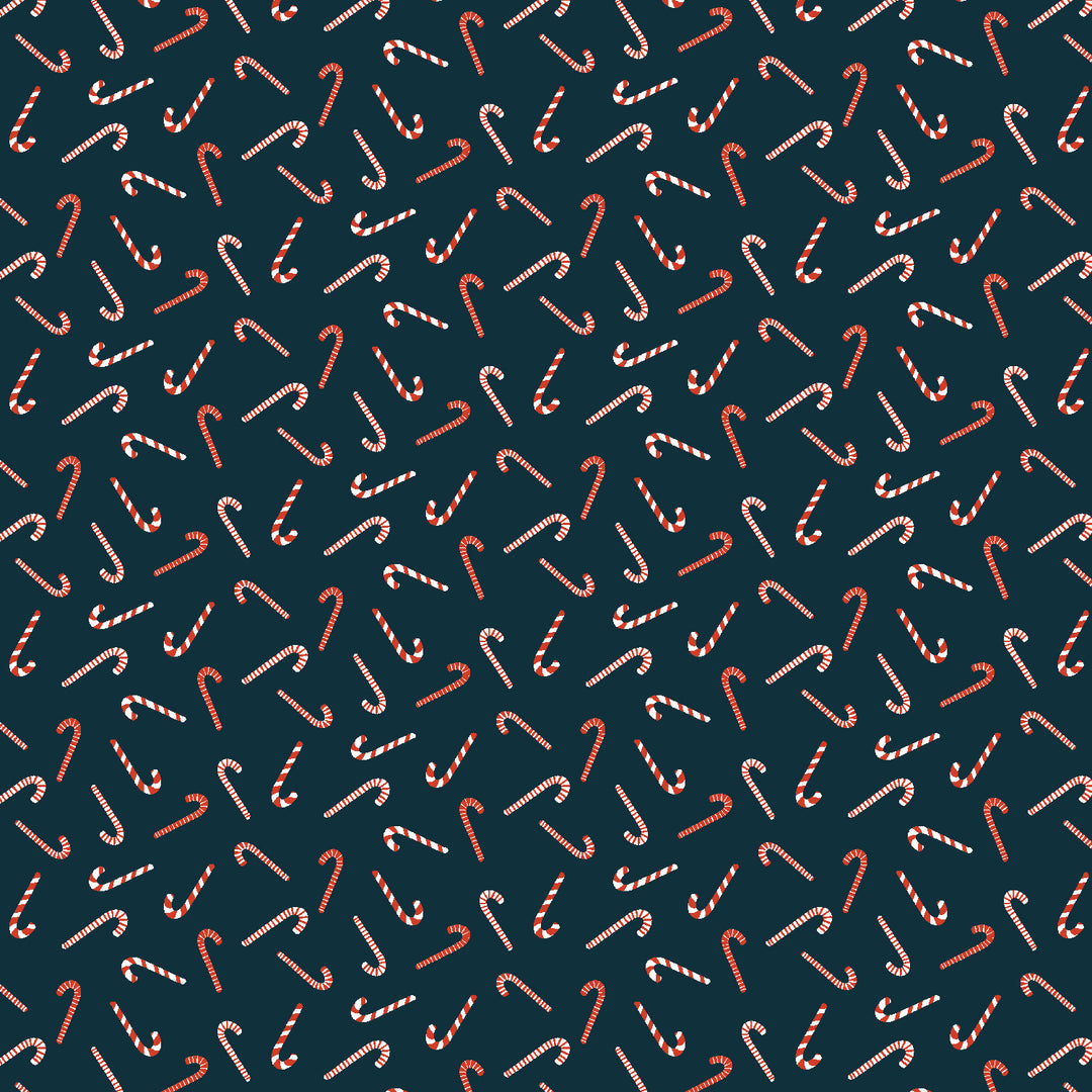 Christmas Lane - Candy Cane Toss Navy - RJ6144-NA2