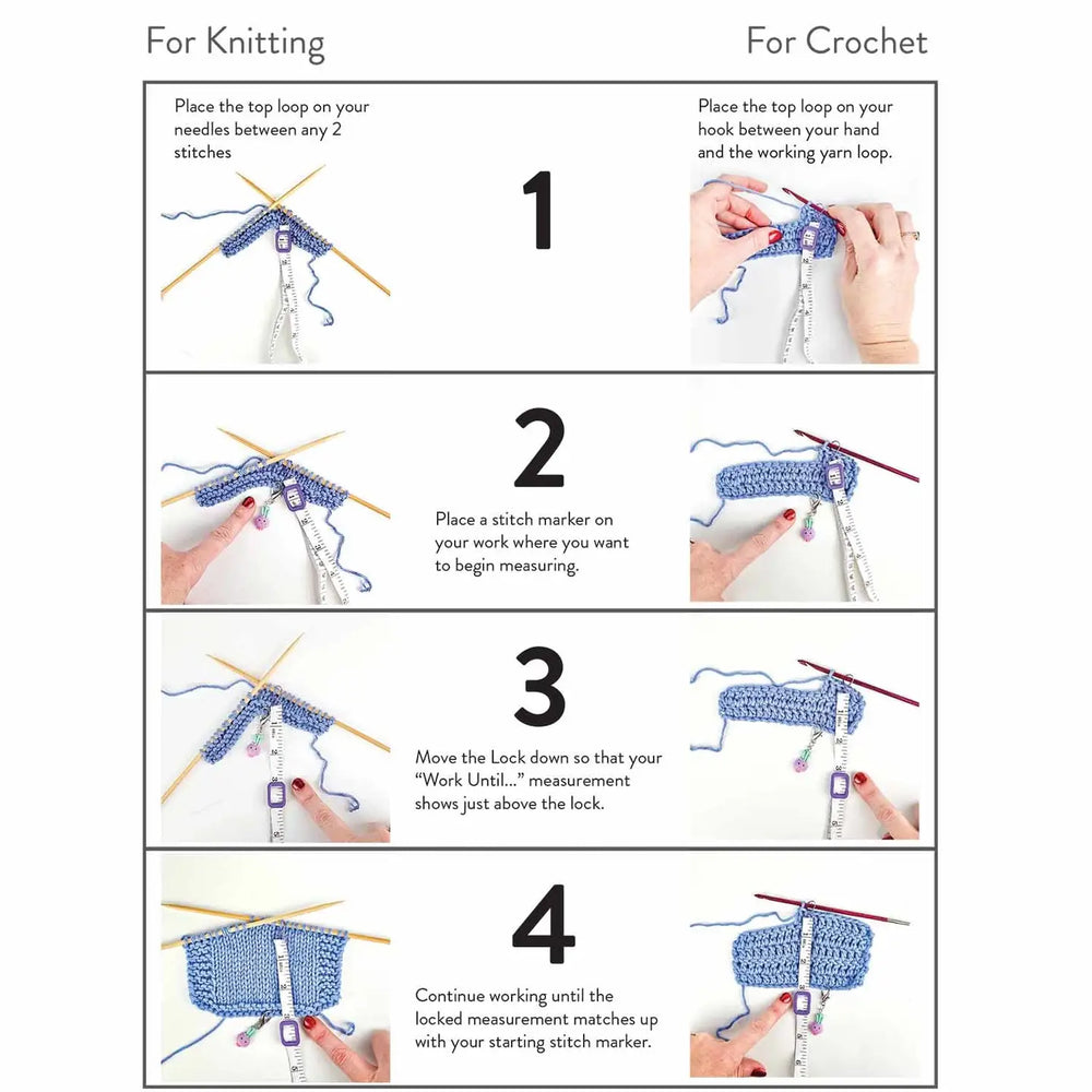 the detailed instructions on how to use the Work Until... Measuring Tape that are included in the package