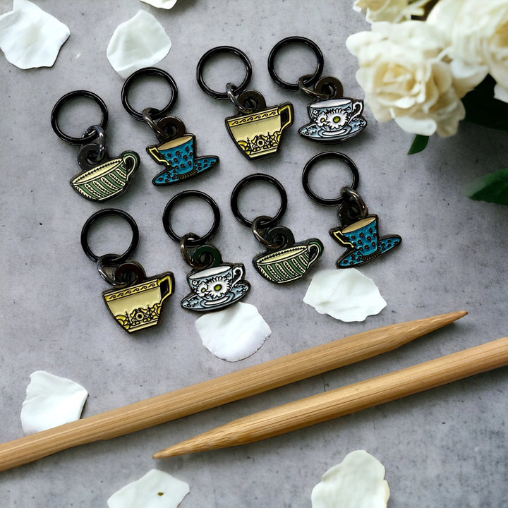 Tea Set Knitting Stitch Markers