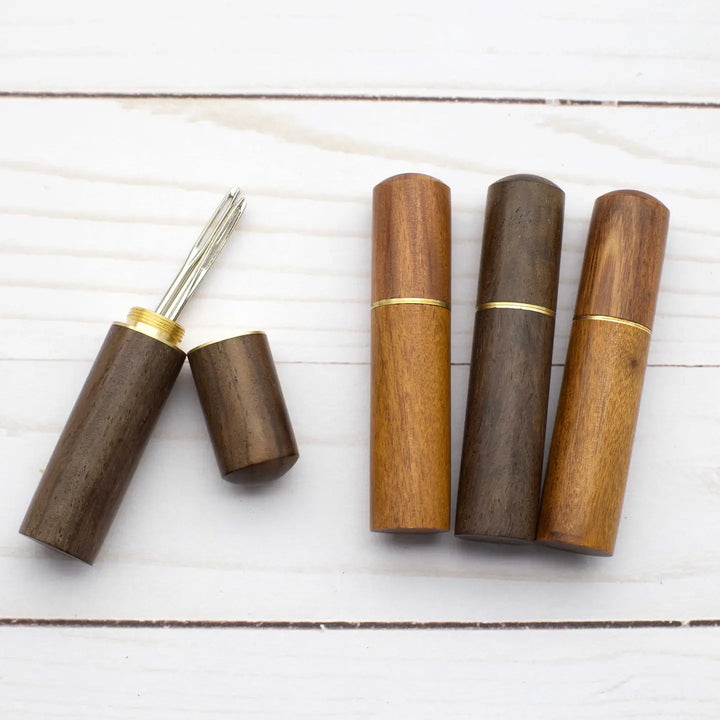 Wooden Darning Needle Storage Case
