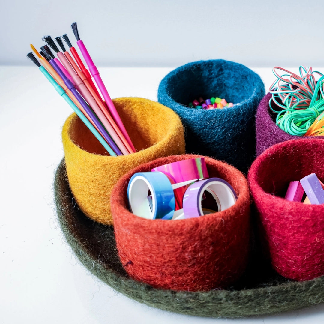 Felt Tidy Pod - Organizer Tray and Store Bowls