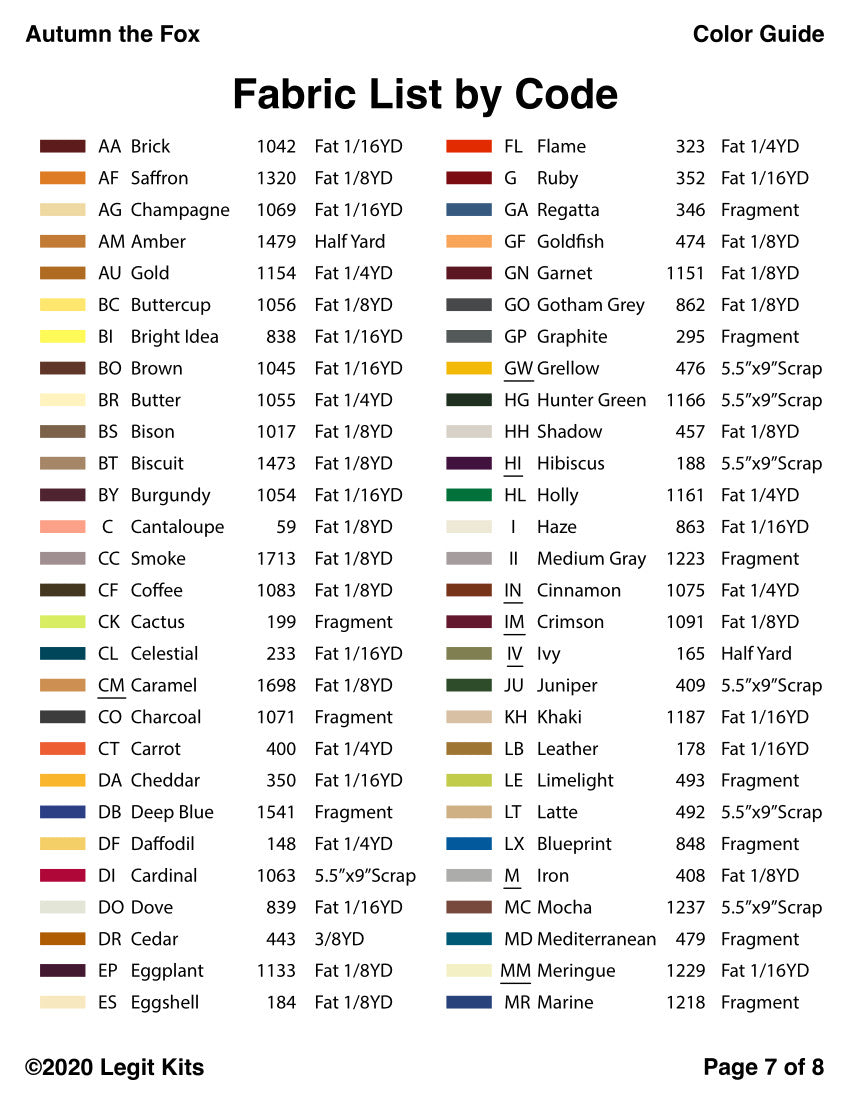 Autumn the Fox Quilt Kit