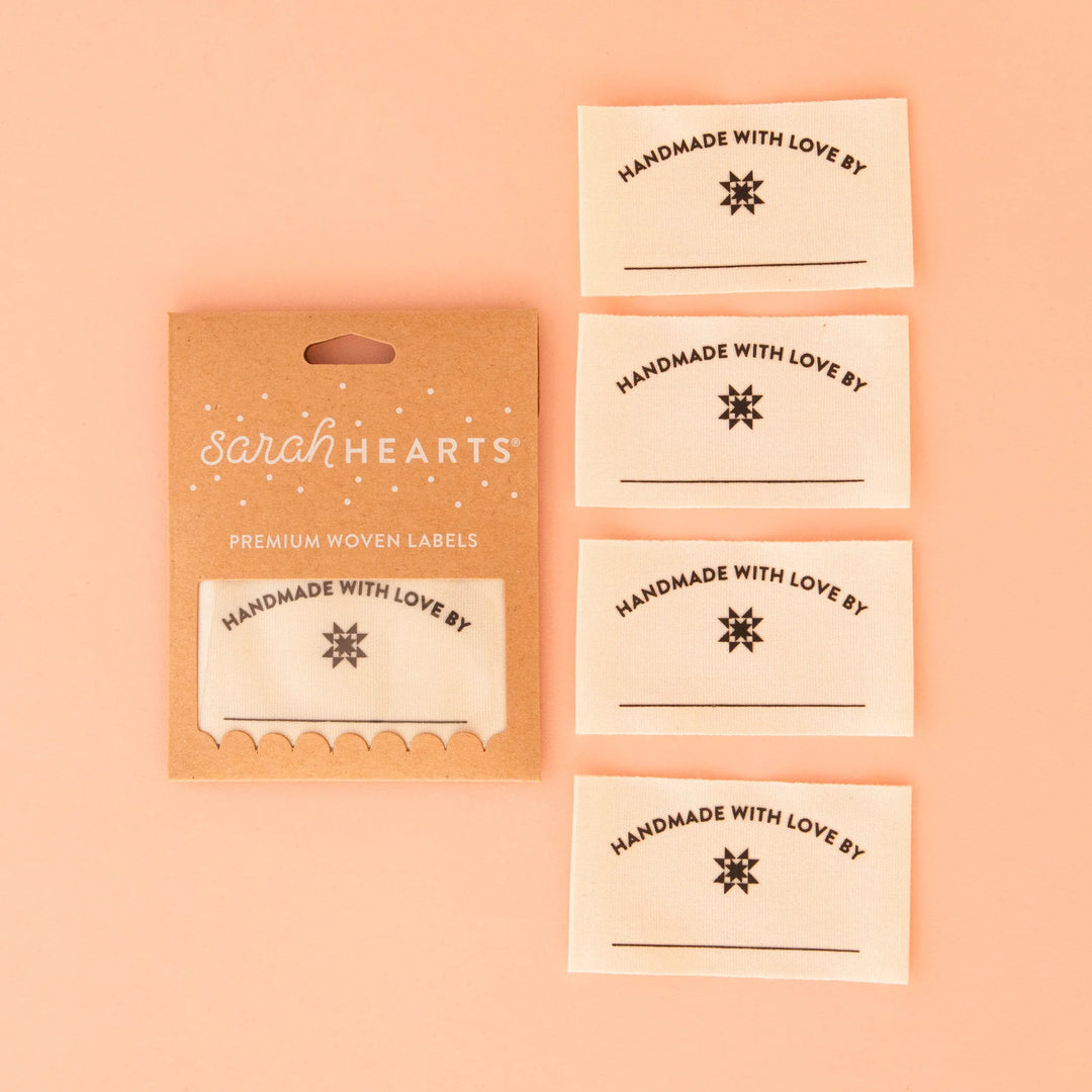 Handmade With Love Organic Cotton Write-On Quilt Label