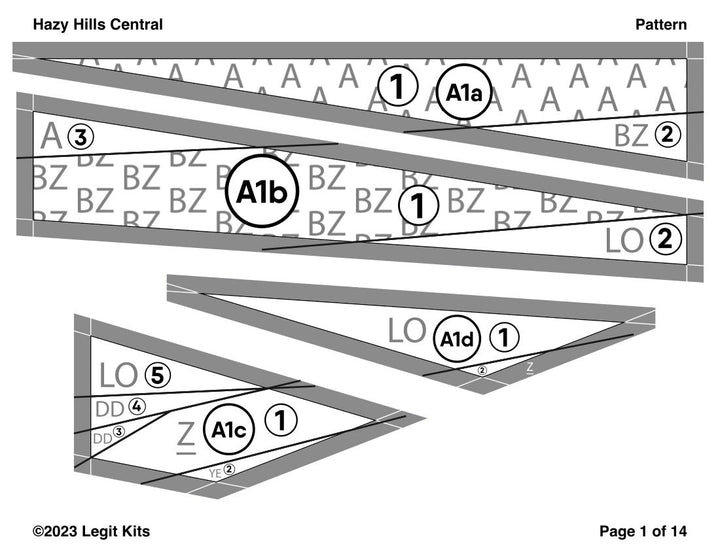 Hazy Hills Central Quilt Kit