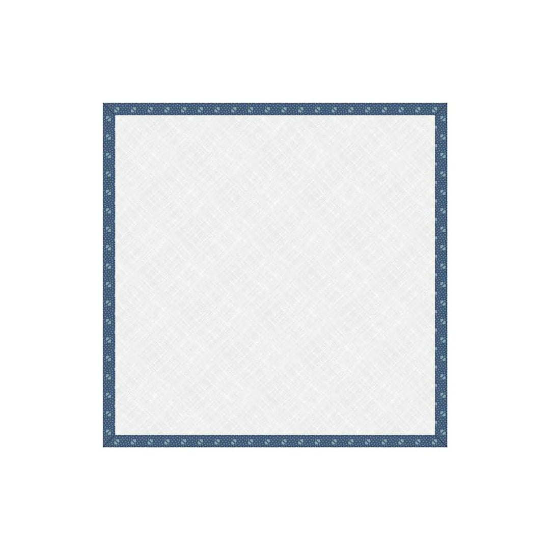 White design board with a blue border on a white background