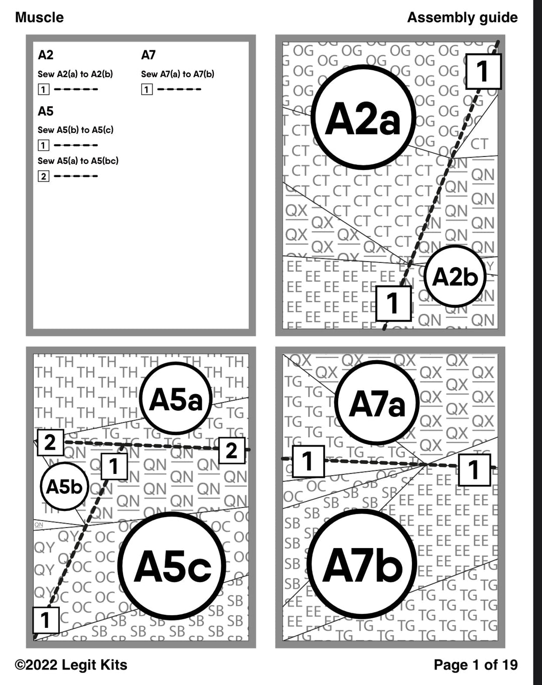 Musclemat Pattern Muscle Pattern β The Sewing House, Inc