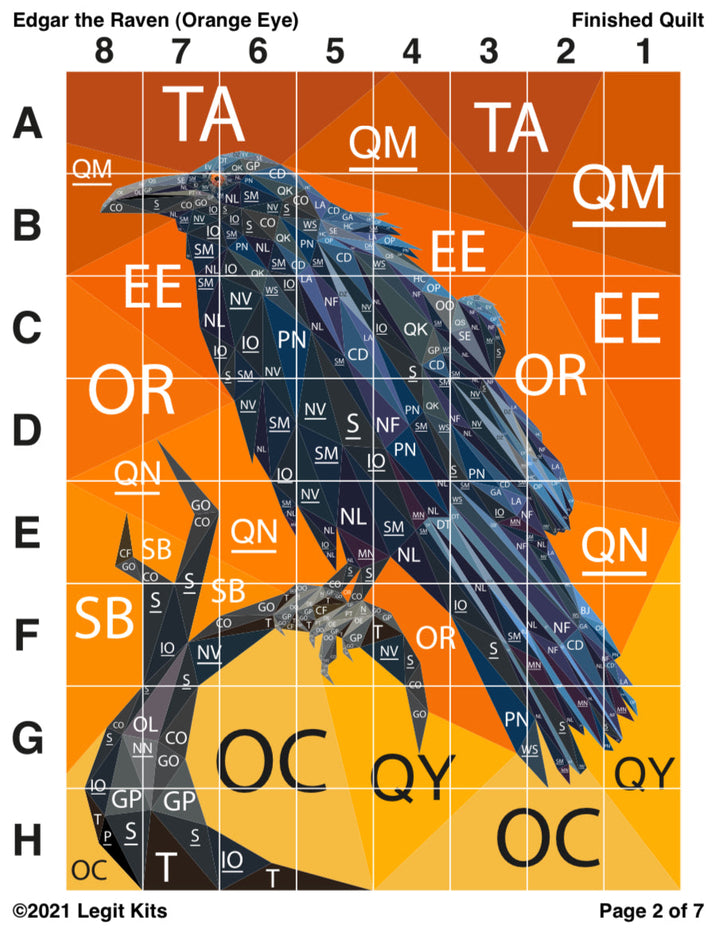 Edgar the Raven Quilt Kit