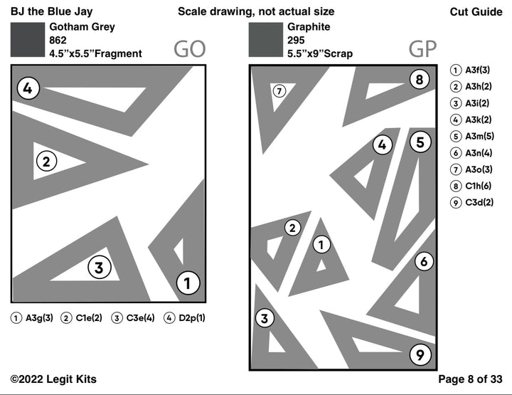 BJ the Blue Jay Pattern