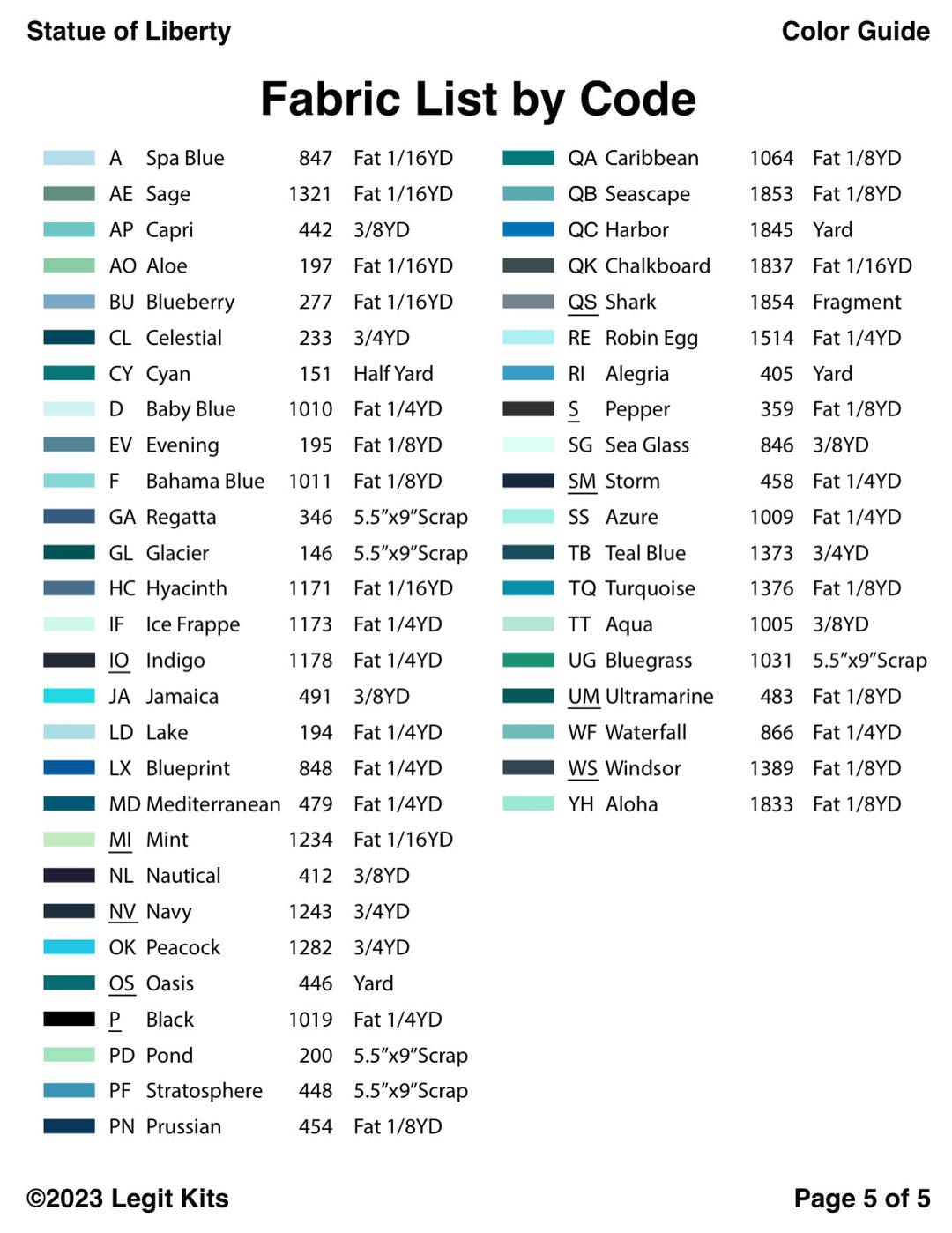 Statue of Liberty Pattern