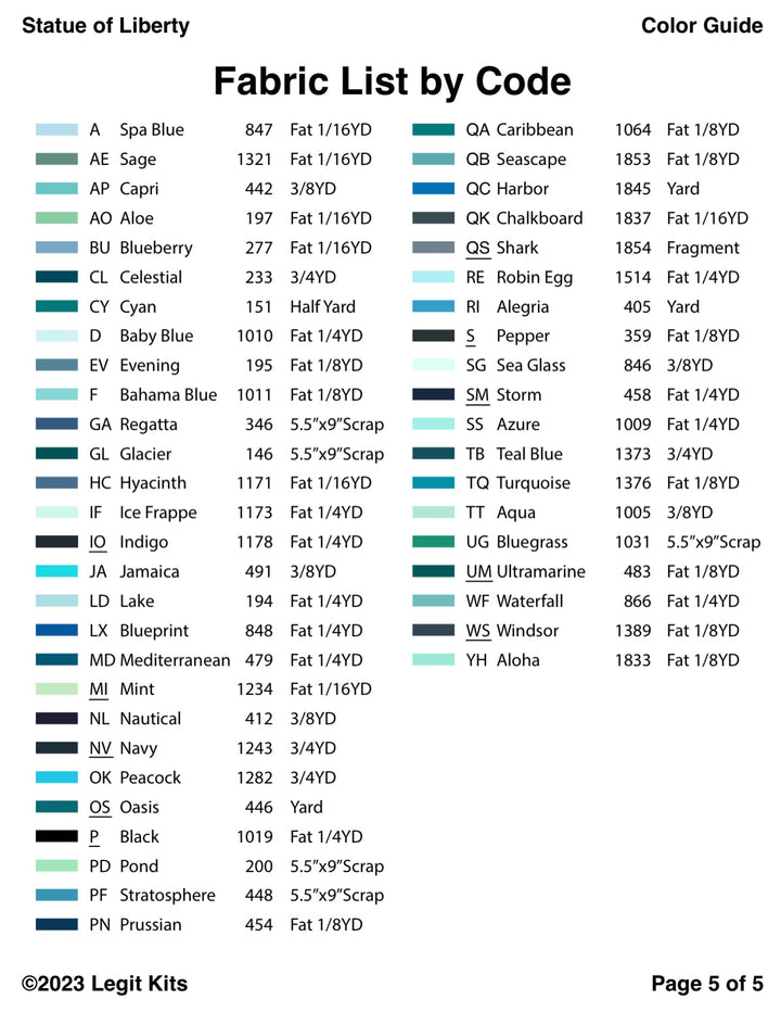 Statue of Liberty Pattern