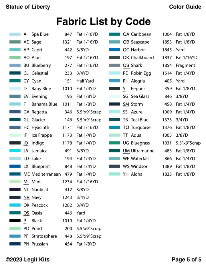 Statue of Liberty Quilt Kit