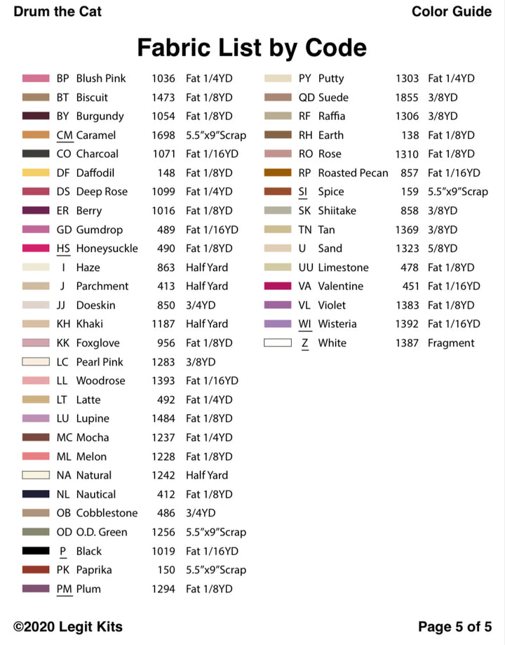 Drum the Cat Quilt Kit