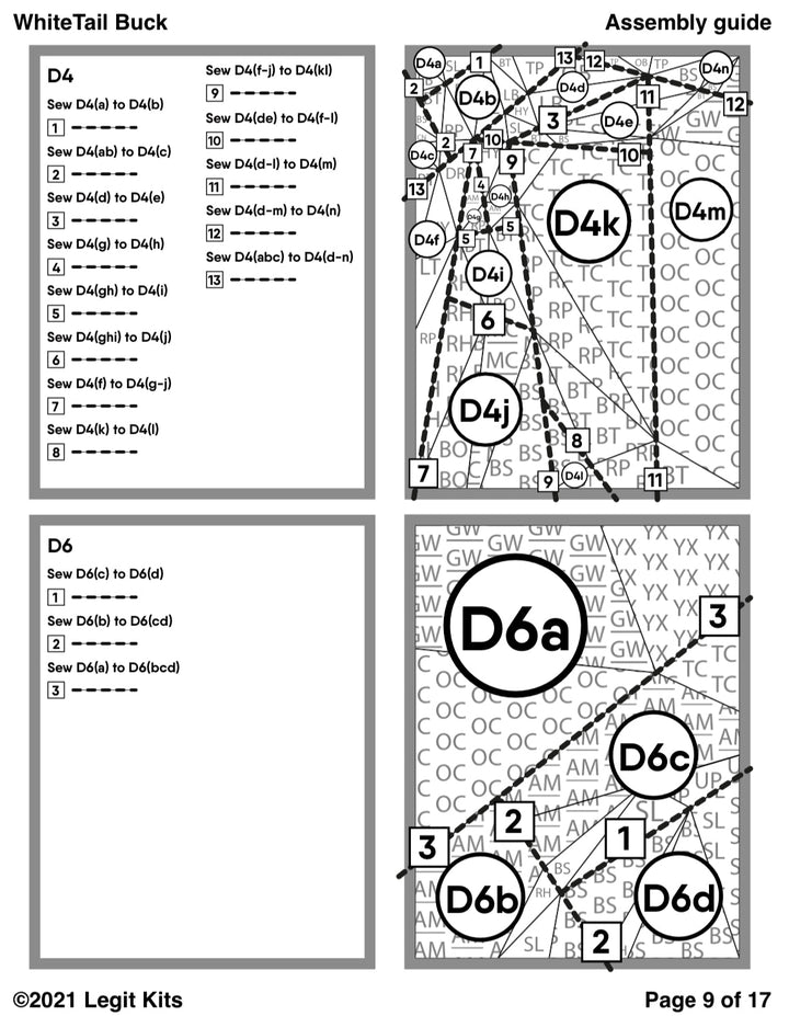 White Tail Buck Quilt Kit