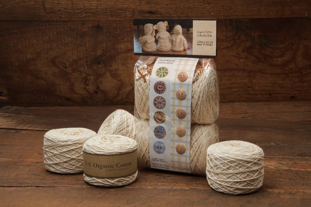 Lamb's Ear Cardigan Kit includes yarn, buttons, and pattern