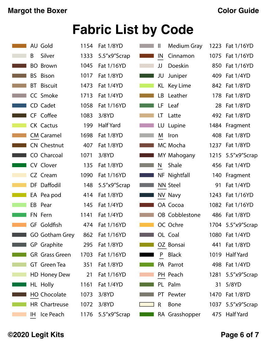 Margot the Boxer Quilt Kit