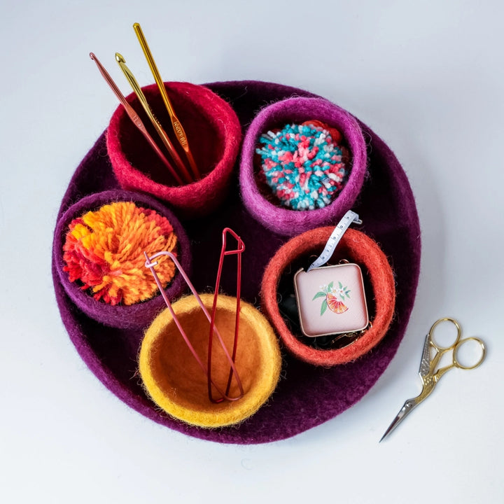 Felt Tidy Pod - Organizer Tray and Store Bowls