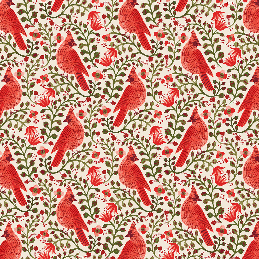 Holiday Classics - Cardinals - Cream Colored Metallic - RP626-CR3M