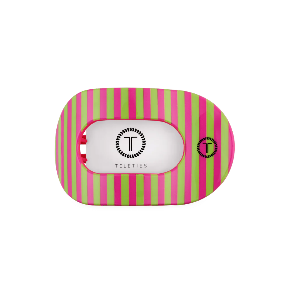 Pink and green hair clip 