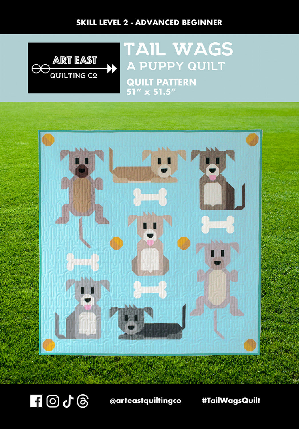 Tail Wags A Puppy Quilt Pattern - AETW1123 - Art East Quilting