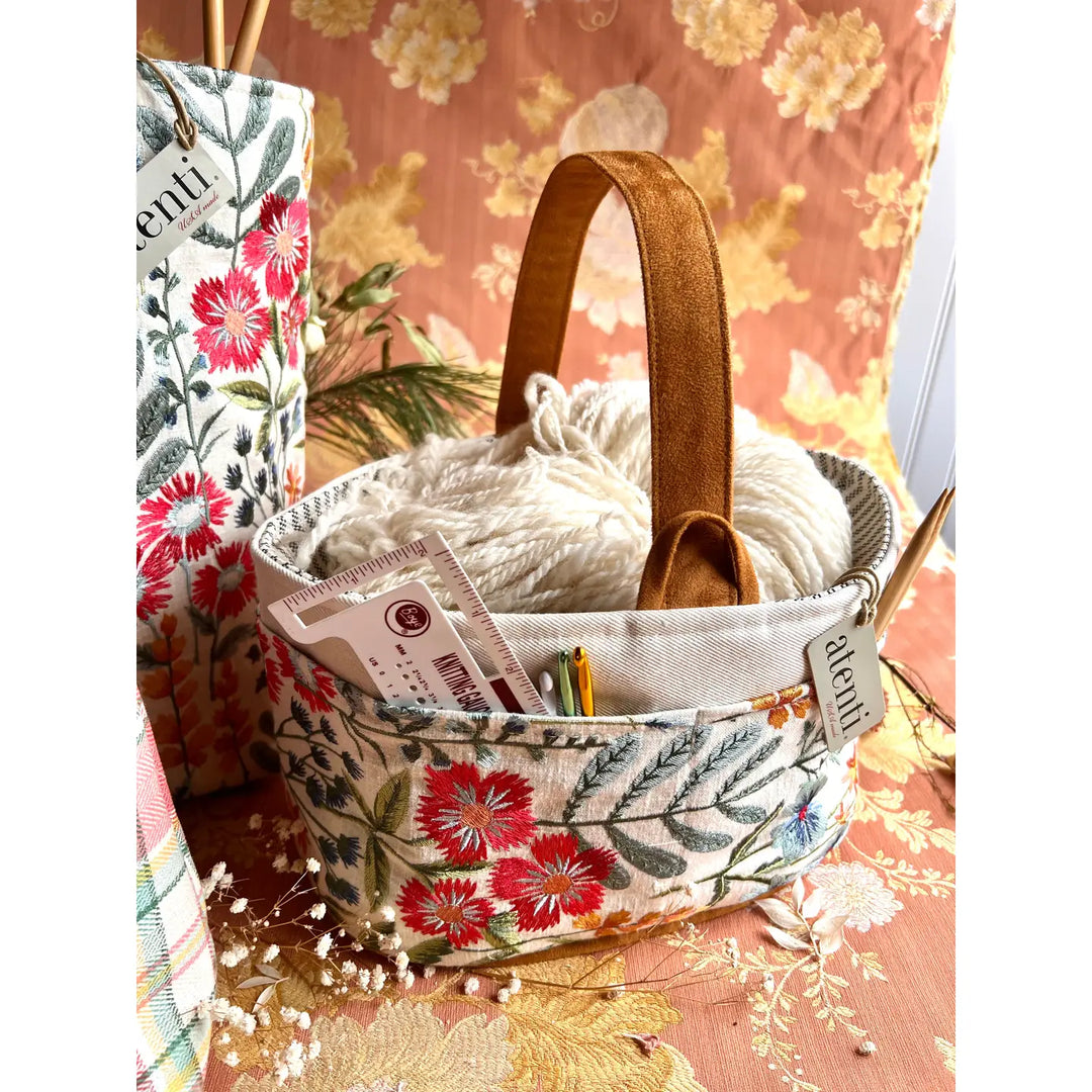 Knitting and Crochet Organizer Project Bag: Wildflower Caddy