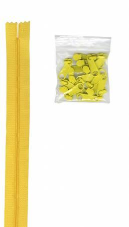Zipper - 4 yards of 16mm #4.5 Chain & 16 Extra-Large Coordinated Pulls Dandelion- ZIPYD-195
