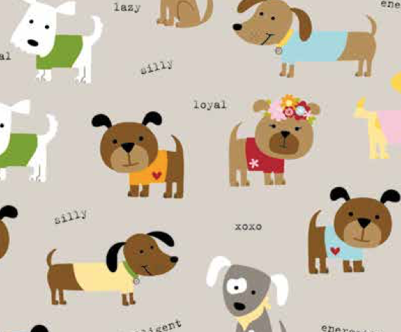 Cooper Taupe Dogs- C11401-TAUPE
