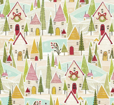 Oh, Chirstmas Tree Cozy Cottages Multi - PWCD039.XMULTI - Free Spirit