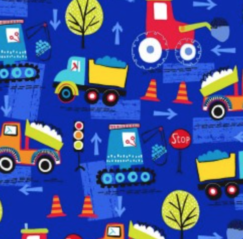 Work in Progress- Diggers, Dozers, Dumpers Blue- CX10588-ROYA-D
