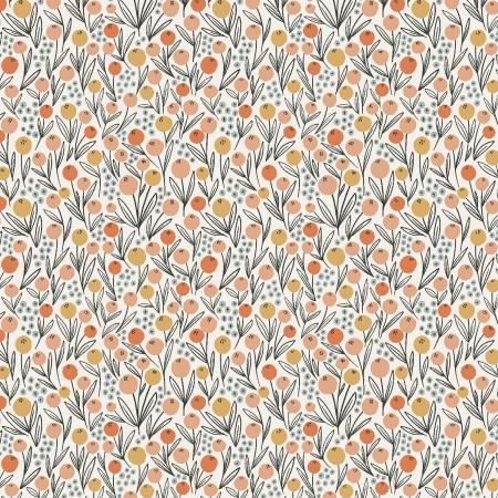 Get Out And Explore- Camping Flowers Sunrise Coral- MT104-SC2- RJR Fabrics