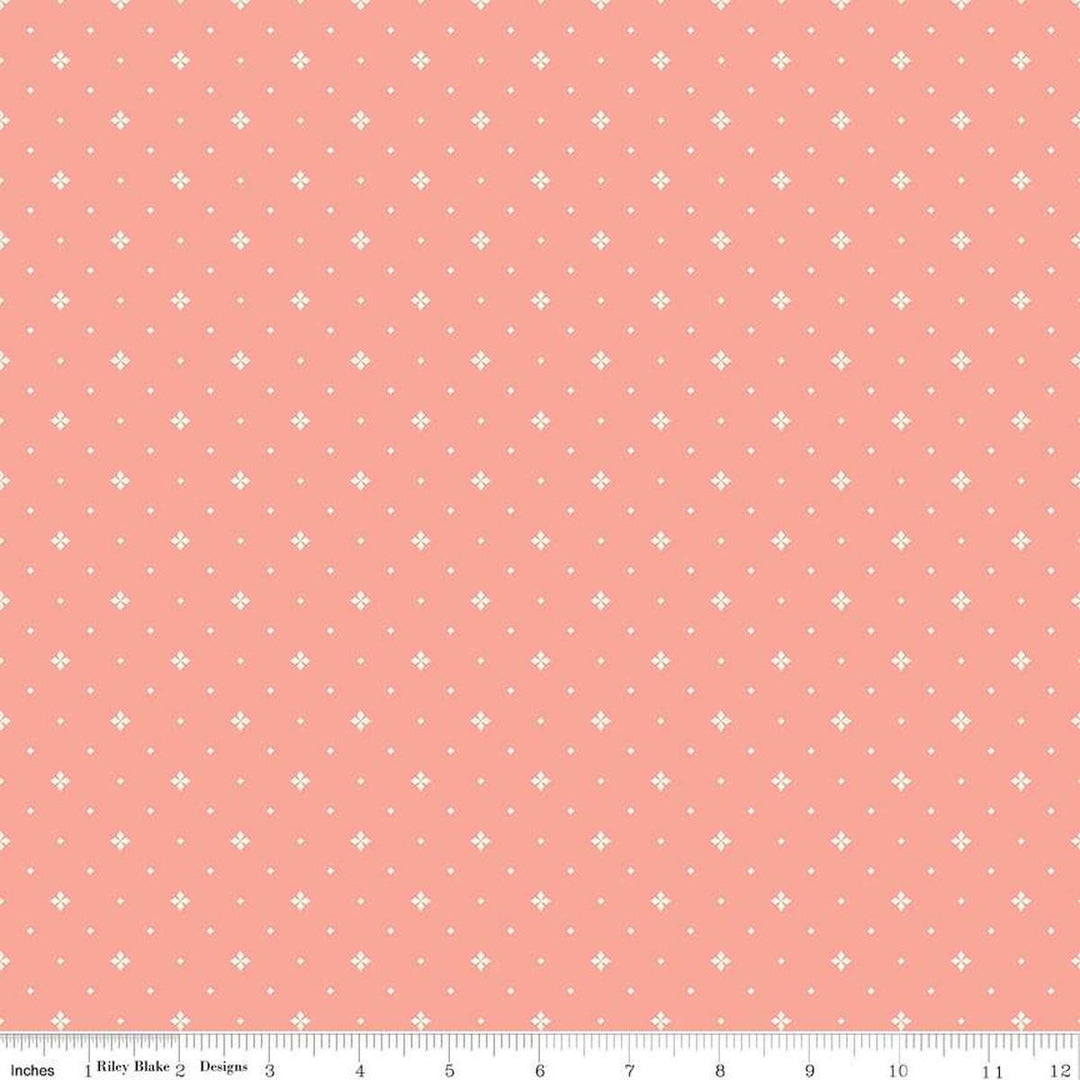 Hello Spring Ditsy Coral- C12966-CORAL