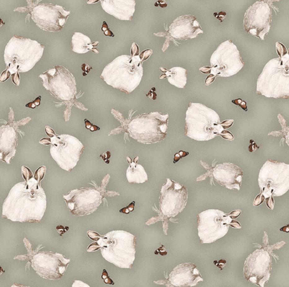 Little Ones- Tossed Bunnies- Q-448-90- Henry Glass & CO