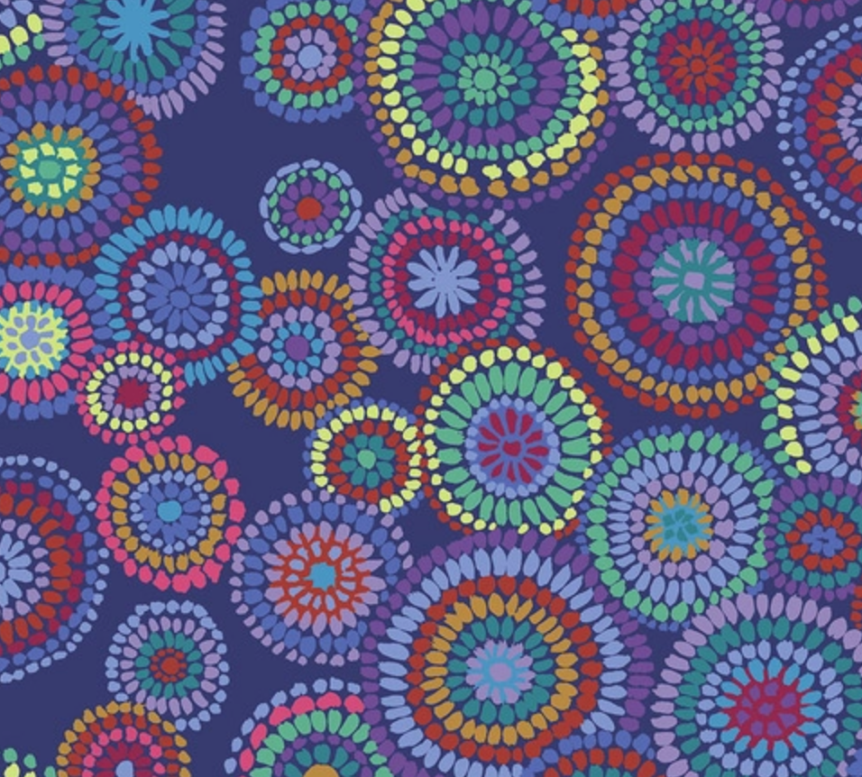 Mosaic Circles- Blue - PWGP176.BLUE
