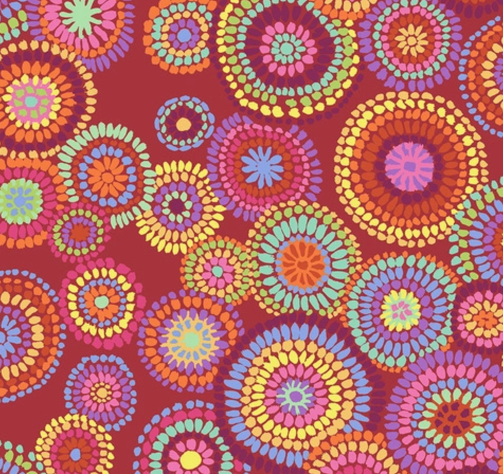 Mosaic Circles- Red - PWGP176.RED