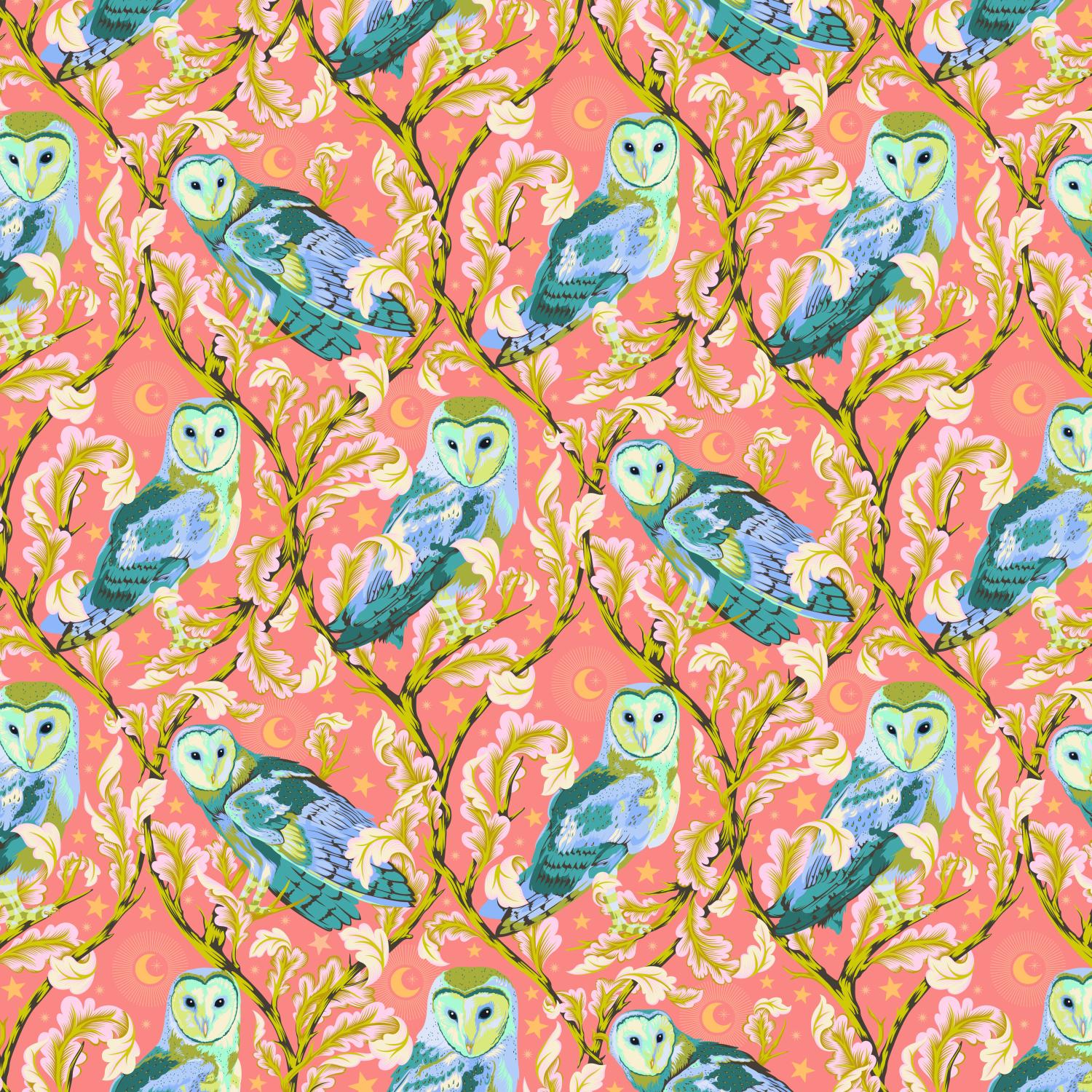 FREE SPIRIT - Tula Pink - Owl - Petunia - PWTP117.PETUN 884424239259 -  Quilt in a Day / Quilt Fabric