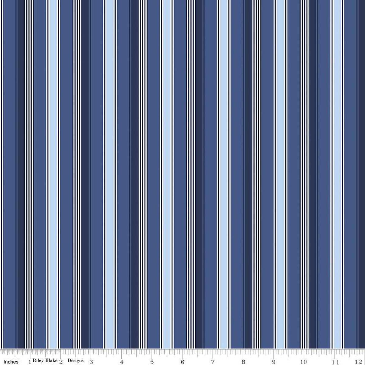 Picadilly Stripes - Blue - C11894-Blue - Riley Blake