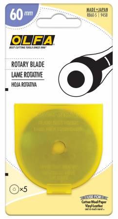 Rotary Blade 60mm 5ct- RB60-5- Olfa