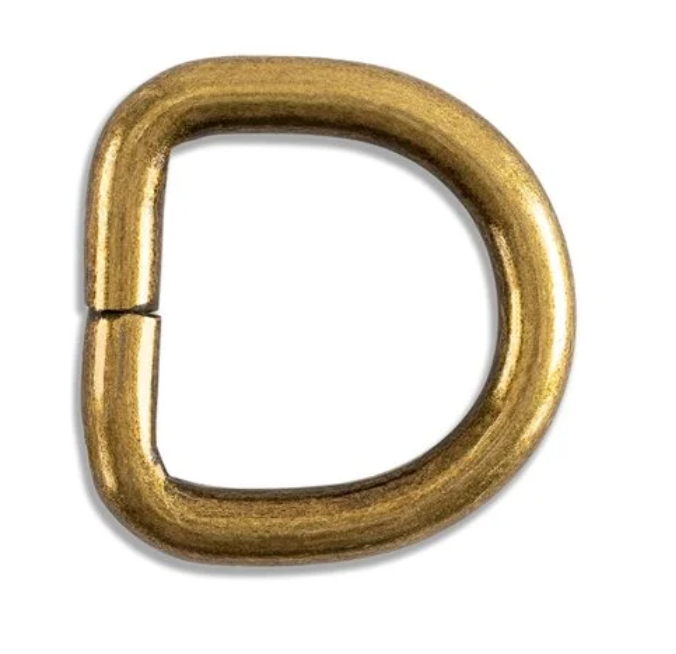 D-Rings: 1/2" Antique Brass