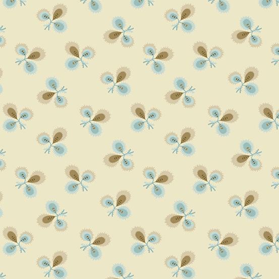 Laundry Basket Quilts - Seabreeze - Cream Cloverleaf - A-189-LB