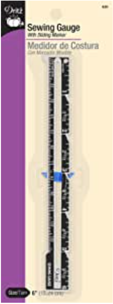 Sewing Gauge 6in w/Sliding Marker - 620