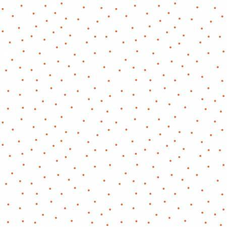 Orange Tiny Dots on White - MAS8210-WO