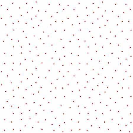 Red Tiny Dots on White - MAS8210-WR
