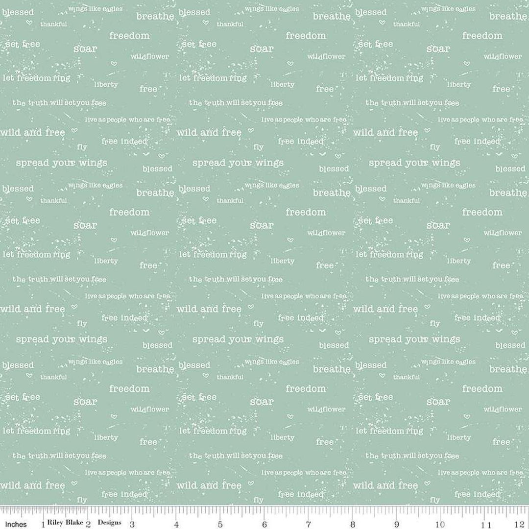 Wild and Free Text Seafoam- C12935-SEAFOAM